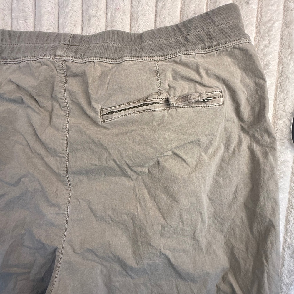 Standard James Perse Womens Utility Joggers Tan Drawstring Zip Pockets Size 3 - Picture 8 of 8